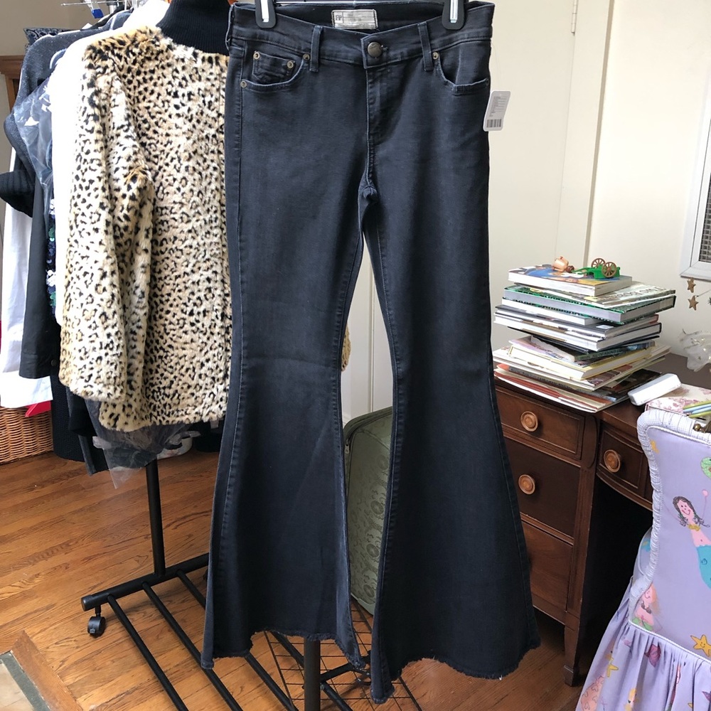 Wide flared leg jeans